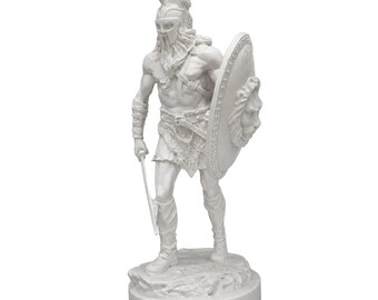 Standbeeld van Ares Mars: albast oude Grieks-Romeinse god oorlogsbeeld (25 cm)