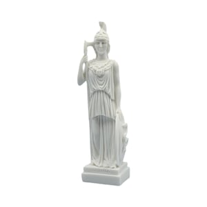 Athena Greek Goddess Statue Alabaster Figurine Of Wisdom And War Miniature Sculpture 19cm