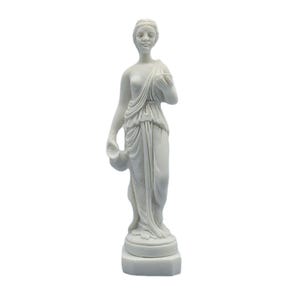 Hebe Griechische Göttin Statue Handgemachte Figur Jugend Weiß Mythologie Skulptur 16 cm