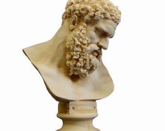 Hercules Farnese-bustemuseum patina albast klassieke beeldhouwkunst