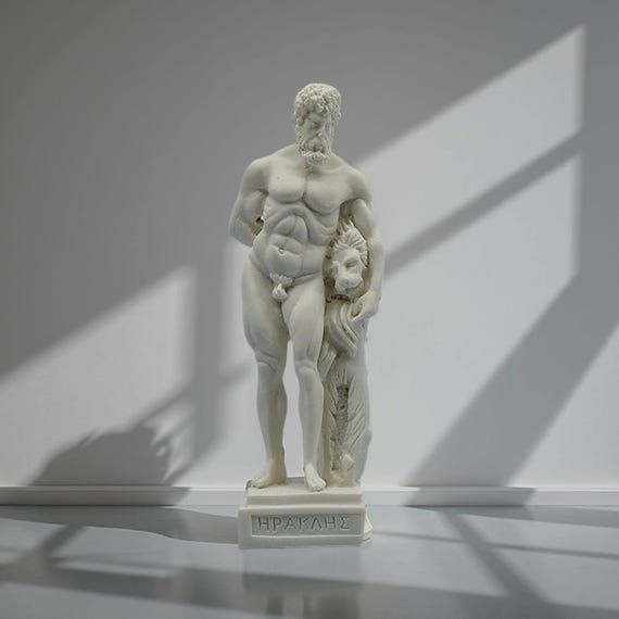 ファルネーゼ作 ヘラクレス 大理石彫刻 複製 美術館レプリカ 21 cm