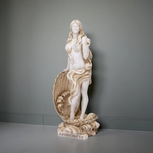 Aphrodite Statue Goddess of Beauty Greek Sculpture Alabaster Museum Finish 18cm - 7in