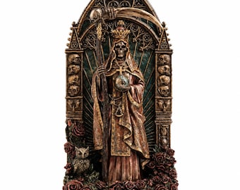 Santa Muerte Holy Death Grim Reaper Statue Cold Cast Resin Sculpture Figurine Gothic Art