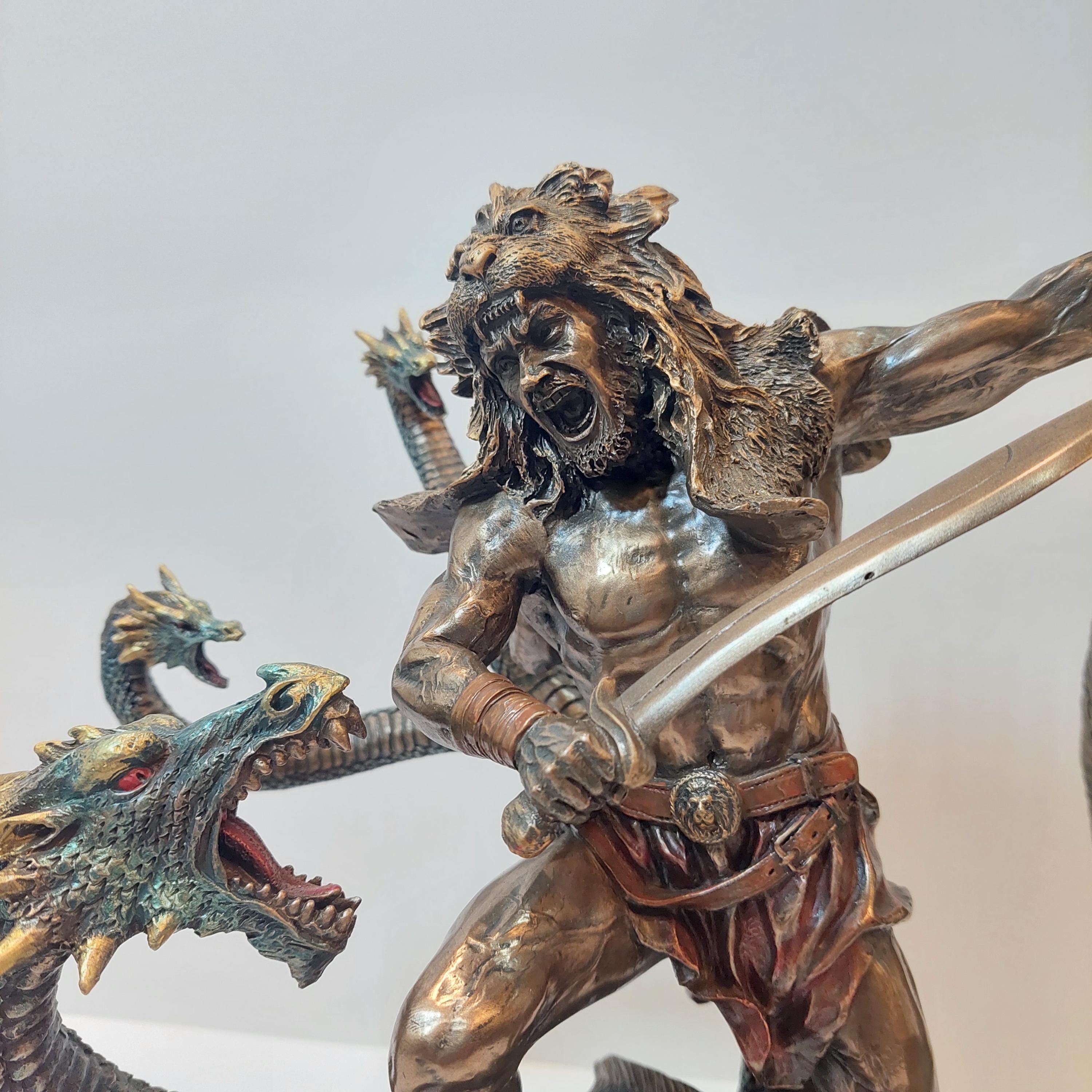 ヘラクレス像 第二の労働 レルネのヒュドラ ギリシャ神話 彫刻 31 cm