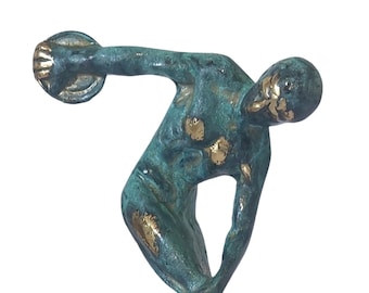 やり投げ選手のブロンズ小像、古代ギリシャオリンピック競技会選手彫刻