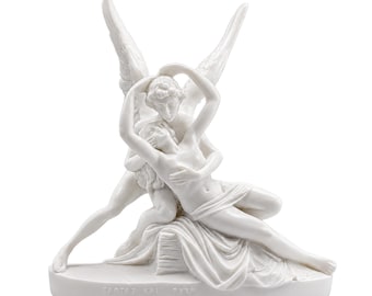 Eros Psyche Statue Amor Canova Alabaster Antike Griechenland römische Mythologie Skulptur Figur Liebe Kunst