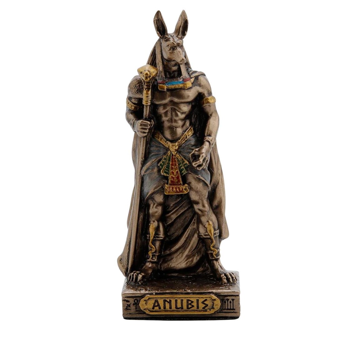 Anubis Mini Statue Egypt God 8.60cm Mythology Bronzed Figurine ...