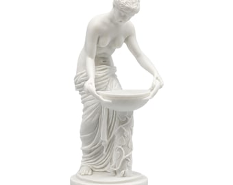 Hestia Vesta Goddess Statue Alabaster Roman Mythology Sculpture Figurine Ancient Greece Home Hearth Decor