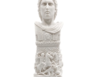 Alexander buste standbeeld albast oude Griekenland Romeinse mythologie sculptuur koning