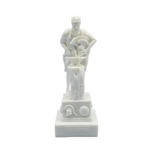 Hephaistos Feuergott Statue Altgriechisch Römer Alabaster Skulptur 16,40 cm