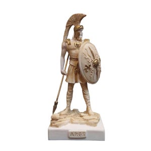 Ares God Of War Statue Greek Roman Mythology Sculpture Handmade Warrior Figurine