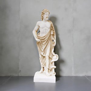 Asclepius Greek God of Medicine Statue Alabaster Museum Finish 24cm - 9.45in