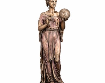 Urania Muse Statue Resin Ancient Greece Roman Mythology Astronomy Sculpture Figurine Decor