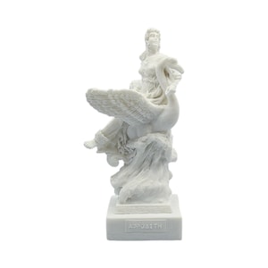 Aphrodite Goddess With Swan Statue Greek Roman Mythology Alabaster Sculpture 16.50cm