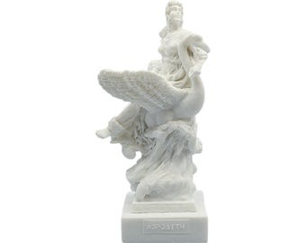 アフロディーテ女神と白鳥の像 ギリシャ・ローマ神話 アラバスター彫刻