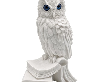 Albasten uilstandbeeld: Athena Minerva Wisdom Sculpture, oude Griekse kunst