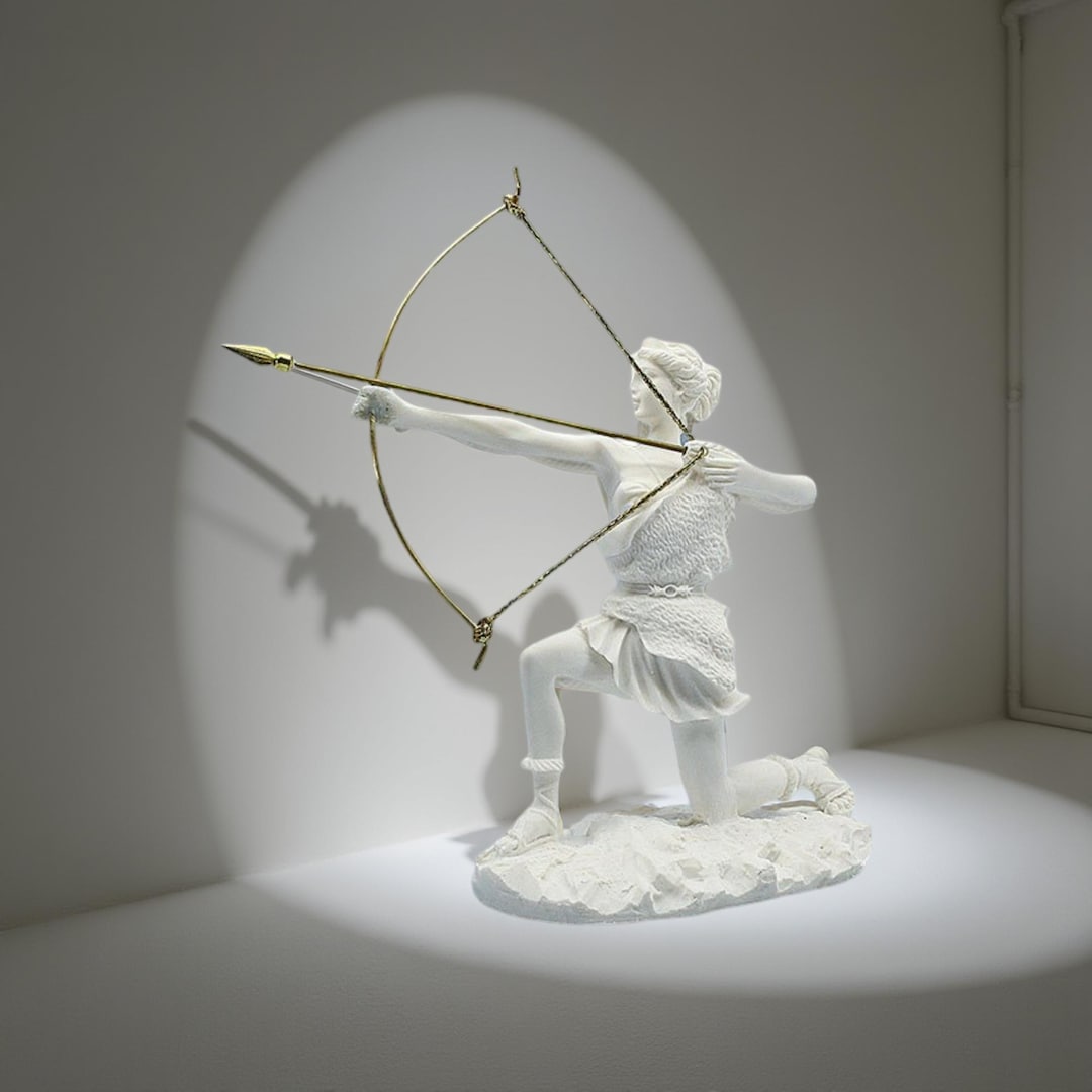 Artemis Diana Goddess Statue Alabaster 8 In - Etsy