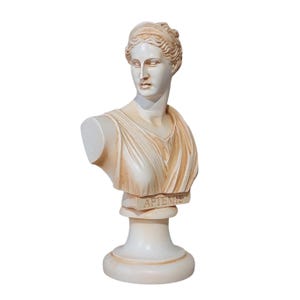 Artemis Diana Goddess Statue Bust Ancient Greek Roman Mythology 15cm