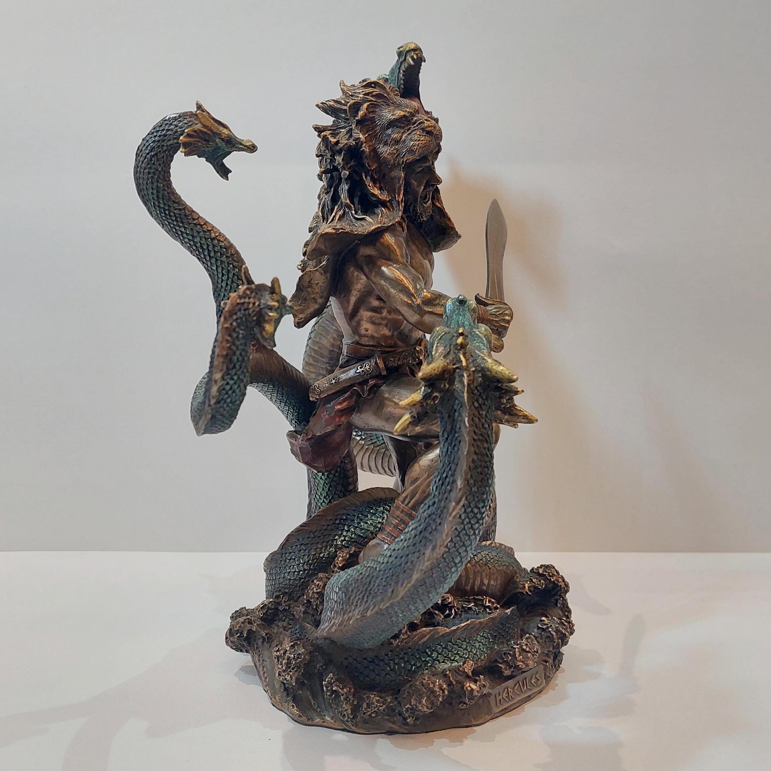 ヘラクレス像 第二の労働 レルネのヒュドラ ギリシャ神話 彫刻 31 cm