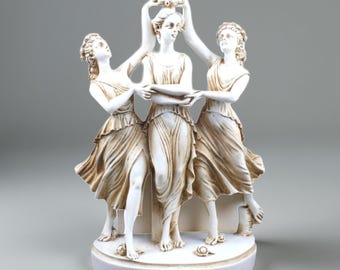 Estatua de las Tres Gracias Cáritas Diosas de la Belleza Escultura 9,40 pulgadas
