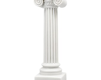 Ionic Column Statue Alabaster Ancient Greece Architecture Pillar Sculpture Figurine Historical Art Office Desk Decor