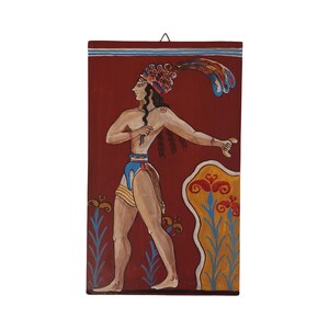 Minoan Wall Art Alabaster Style Fresco Princess Greek Mythology Painting