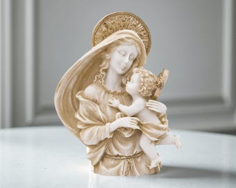 聖母マリア胸像 イエス・キリストの母 彫刻 18 cm - Etsy 日本