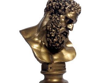 Hercules Farnese-bustemuseum bronskleur albast klassieke beeldhouwkunst