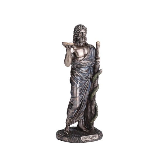 ギリシャの医学の神アスクレピオス像 ブロンズ仕上げ - Etsy 日本