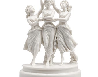 Three Graces Charites Standbeeld Albast Oude Griekenland Romeinse Mythologie Sculptuur Beeldje Schoonheid Art Decor