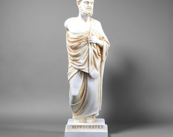 ヒポクラテス立像 古典彫刻「医学の父ヒポクラテス」、高さ11cm（4.33インチ