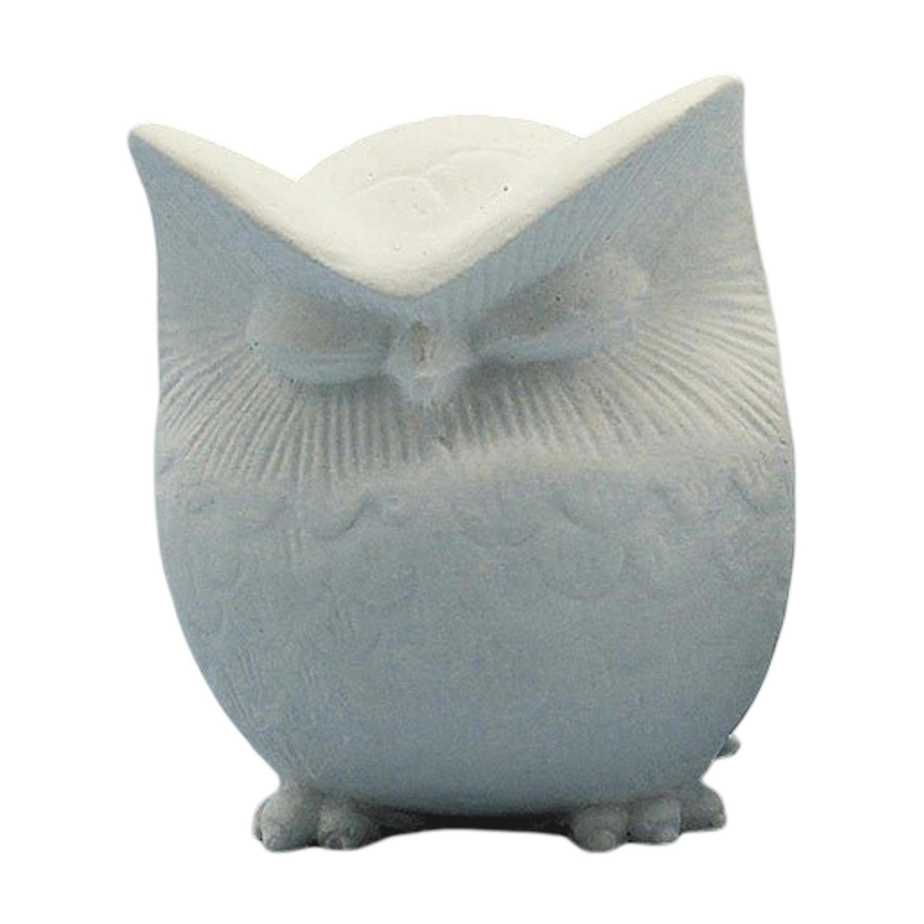 Greek Owl Sculpture Alabaster Athena Symbol Miniature Figurine 6.50cm