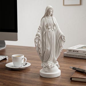 Figura Matki Boskiej, ręcznie robiona figura religijna, 17 cm - 6,70 cala