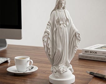 ルルドの聖母マリアの珍しいアンティーク石膏像 - Etsy 日本