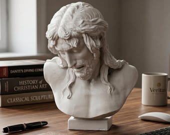 Jezus buste sculptuur Griekse mythologie standbeeld van kruisiging