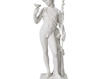 Bacchus Statue by Bertel Thorvaldsen Alabaster Casting Exact Museum Replica Sculpture