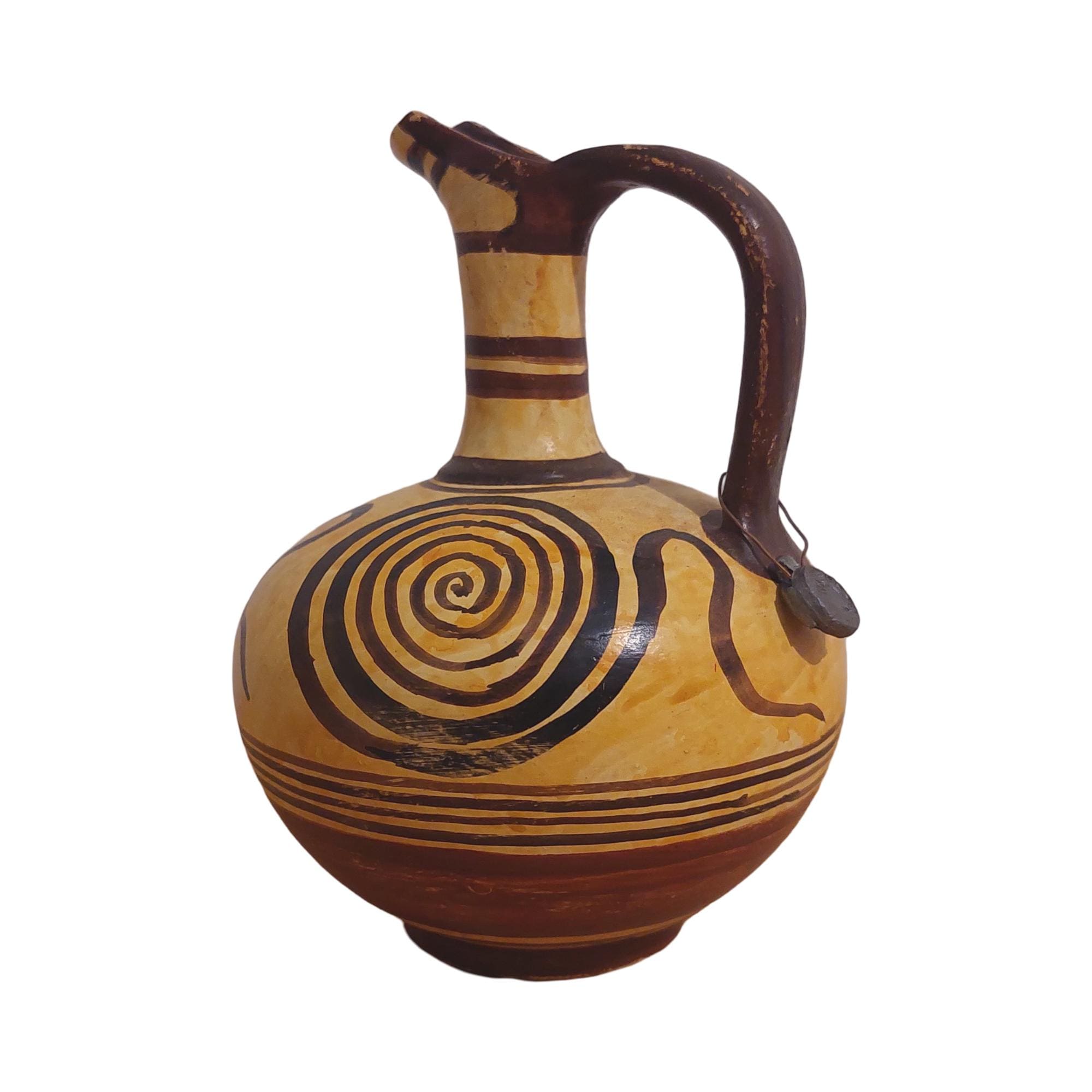ミノア文明の螺旋模様オイノコエ陶器の水差し花瓶 古代ギリシャ - Etsy