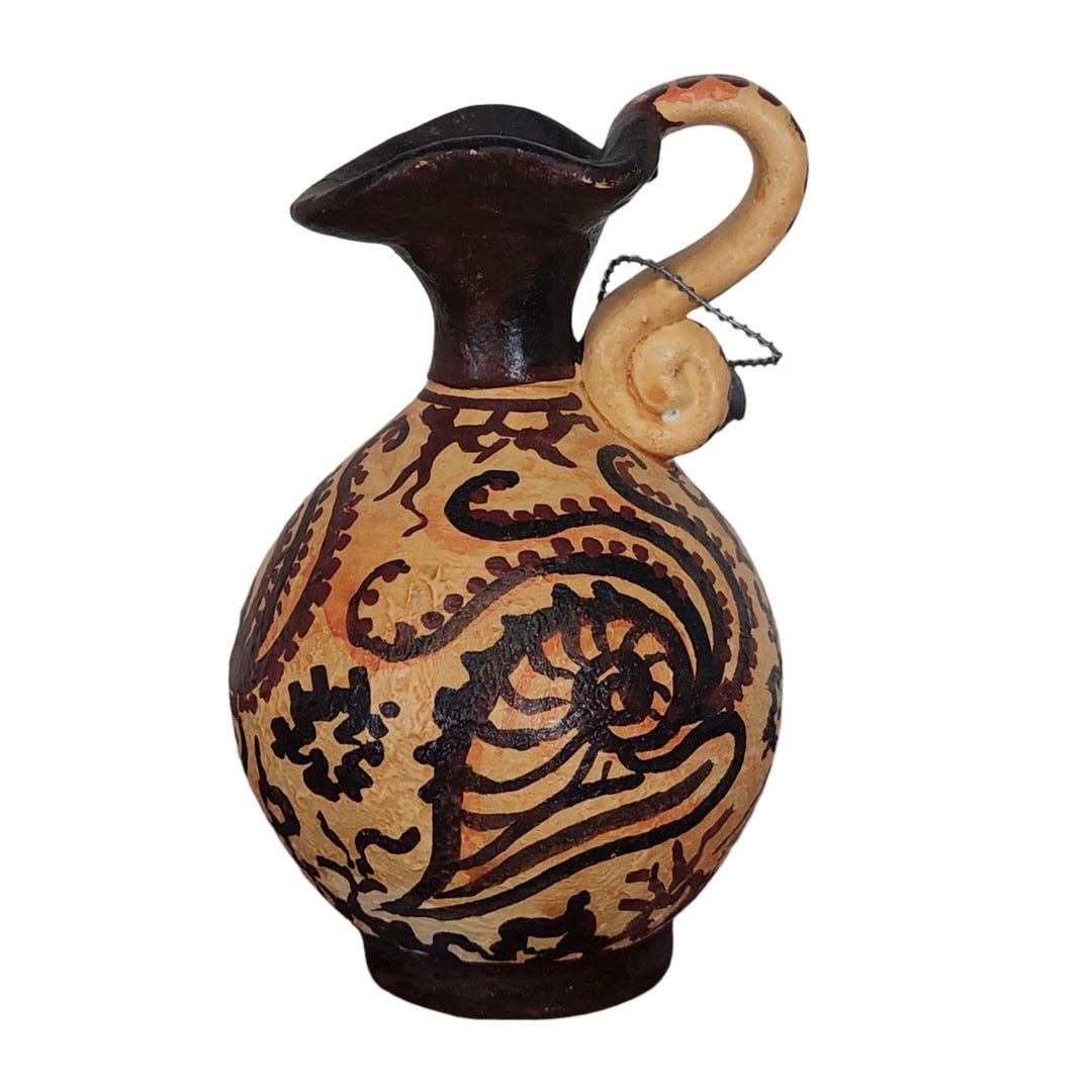Pattern For Miniature Pitcher Miniature Minoan Pitcher With Cuttlefish and Spiral Motifs 9cm ...