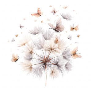 16 imágenes prediseñadas de diente de león, acuarela, diente de león, flores silvestres de primavera, arte imprimible, alta calidad, JPEG, diario basura, papel, manualidades, álbumes de recortes, tarjetas.