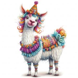 16 Cute Birthday Llama Clipart Watercolor Peru Llama Alpaca Art Printable High Quality JPEG Junk Journal Paper Craft Scrapbook Nursery Cards