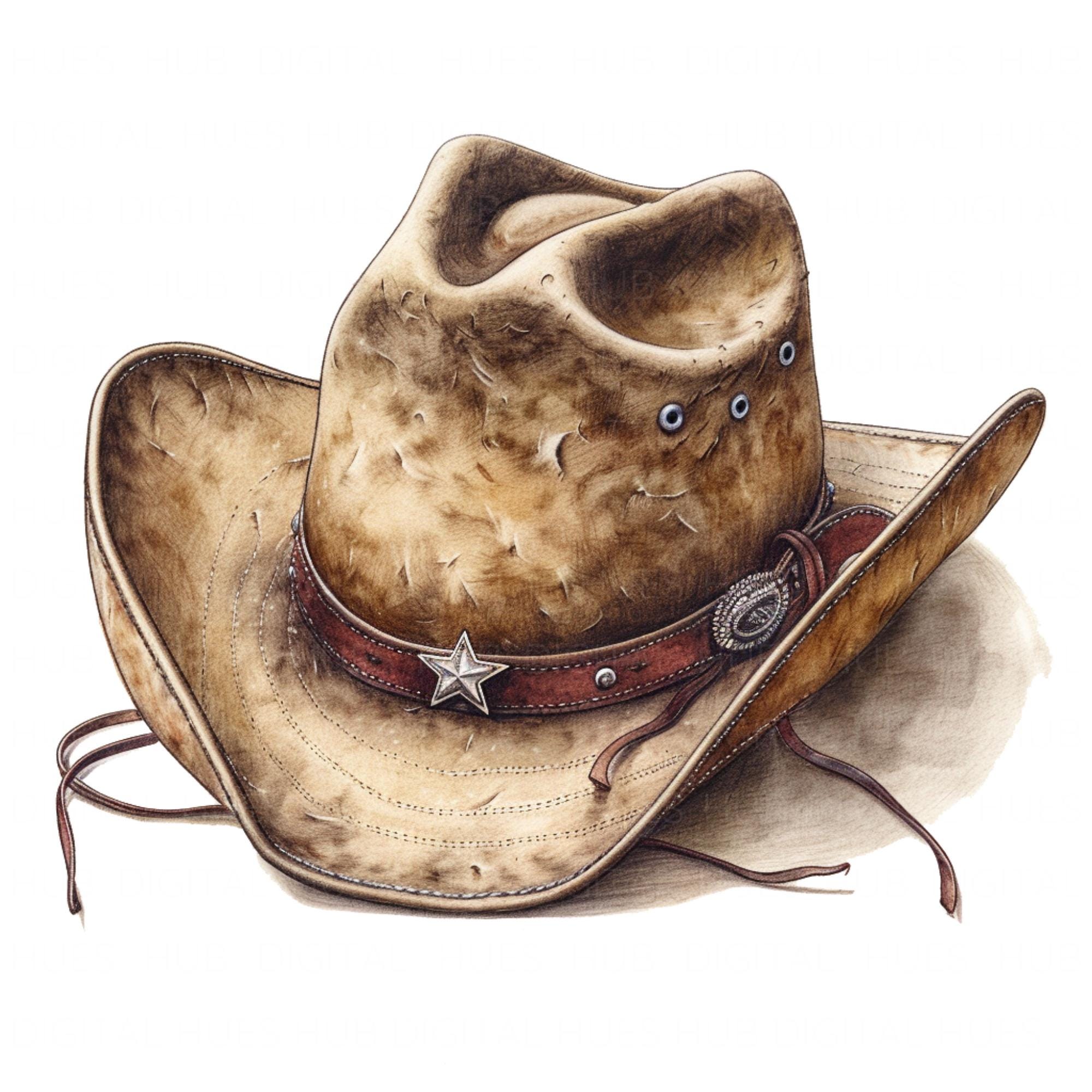 11 Cowboy Hat Clipart Watercolor Mens Western Hat Brown Hat Old