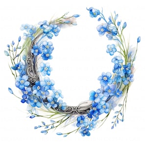Couronne de fleurs ne m'oubliez pas