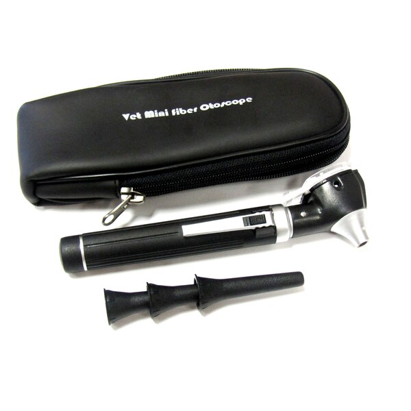 Mini Fiber Optic Pets Otoscope, 2 “AA” Battery Handle With 3-Speculas