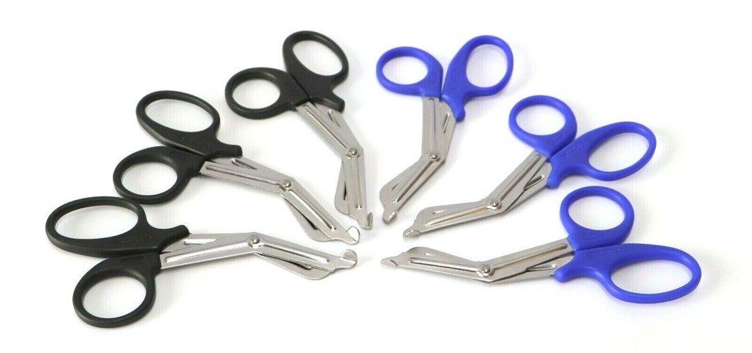 EMT, OMD, Paramedic, Utility Scissors Blue Plastic Handle,19 Cm 6-PC ...