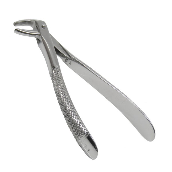 Tooth Extracting Dental Forceps English Pattern Fig #75 Right Stainless Steel