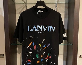 Lanvin T-Shirt . Schwarzes T-Shirt aus Baumwolle
