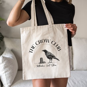 The Crow Club Tote Bag, Six of Crows Tote Bag, Shadow and Bone Tote Bag, Grishaverse Tote Bag, Crows, Ketterdam, Ravka, Kaz Brekker, Books