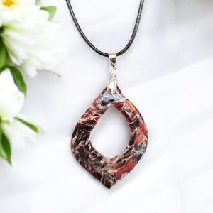 Bohemian style polymer clay pendant necklace | Metal tones with vibrant colors | Unique and affordable gift for her