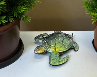Figura de tortuga de resina hecha a mano • Decoración con cambio de color