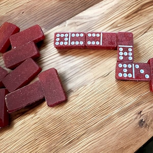 Double Nines Red Dominoes Set |  55 Tiles | Gift for Game Night Lovers | Gift for Dominoes Player | Unique and Affordable Gift Idea